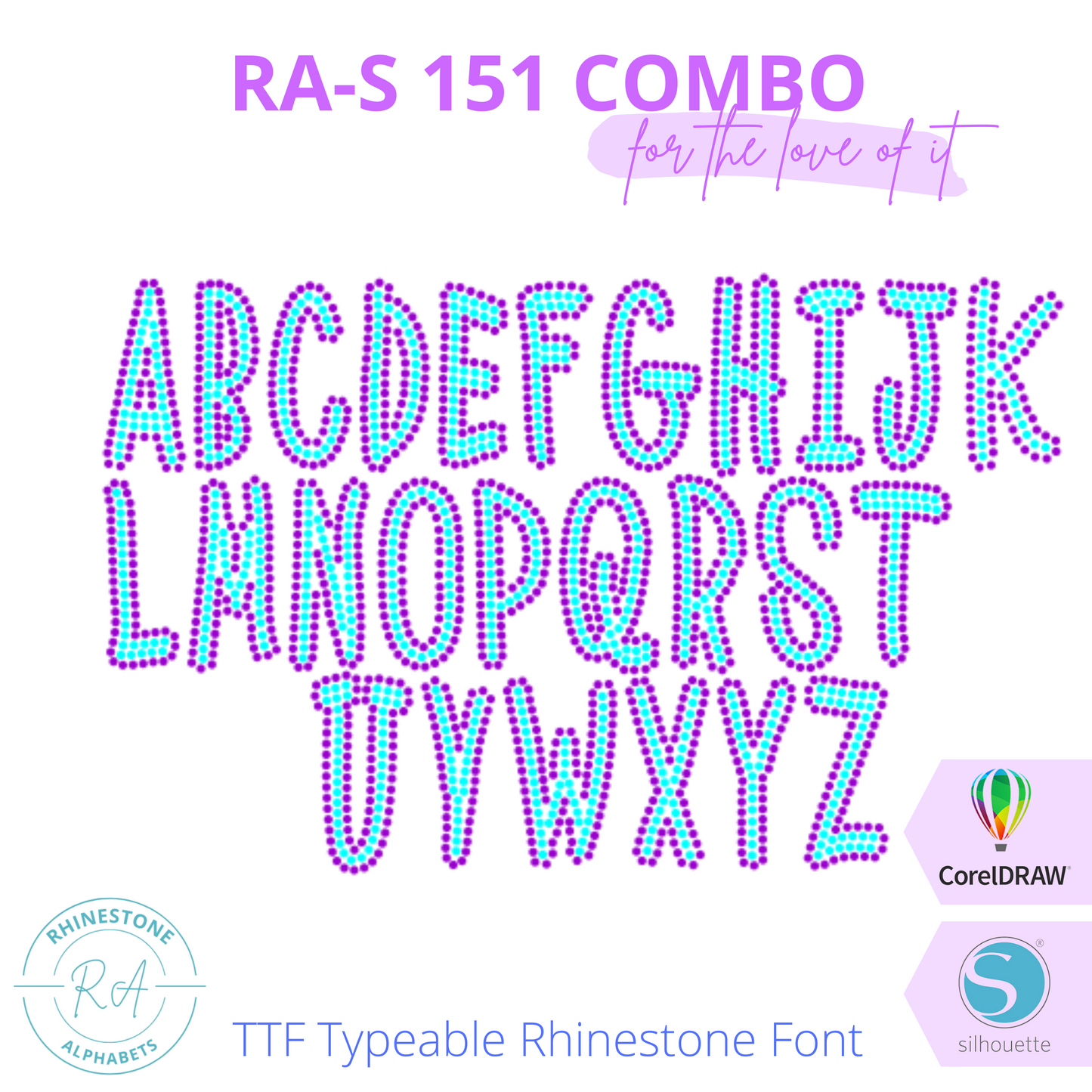 RA-S 151 Combo - RhinestoneAlphabets