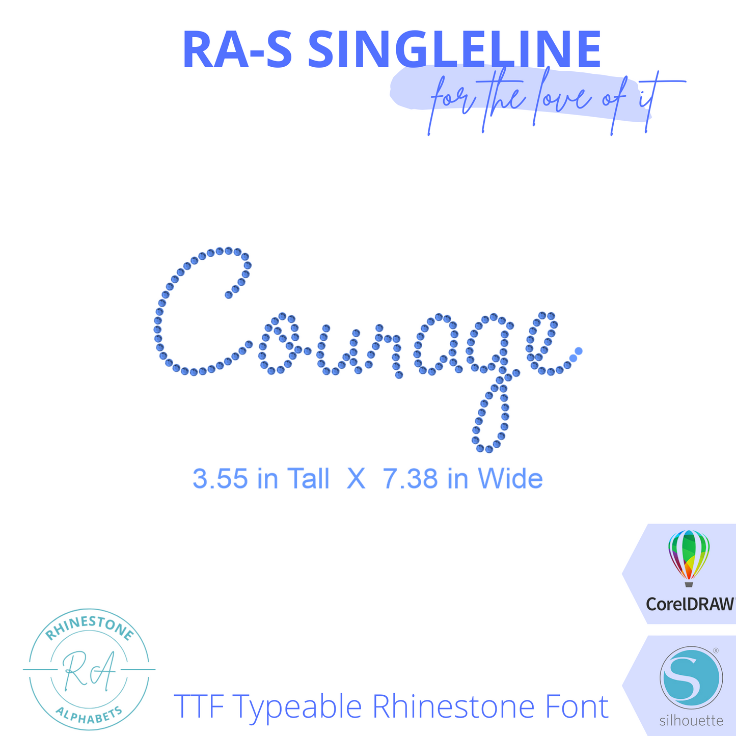RA-S 161 Singleline - RhinestoneAlphabets