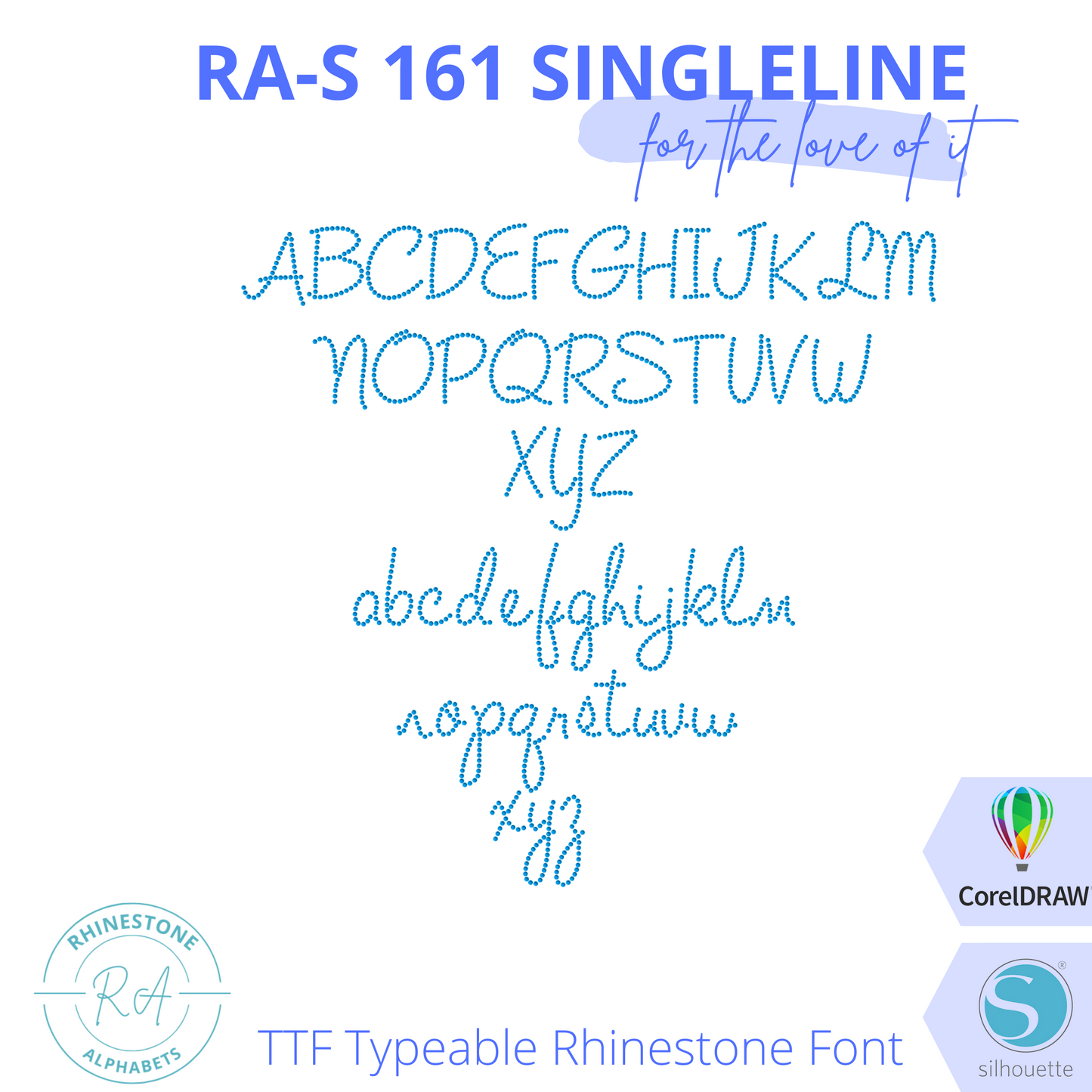 RA-S 161 Singleline - RhinestoneAlphabets
