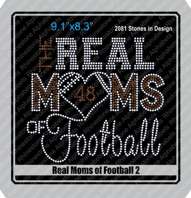 Real Moms of Football 2 ,TTF Rhinestone Fonts & Rhinestone Designs
