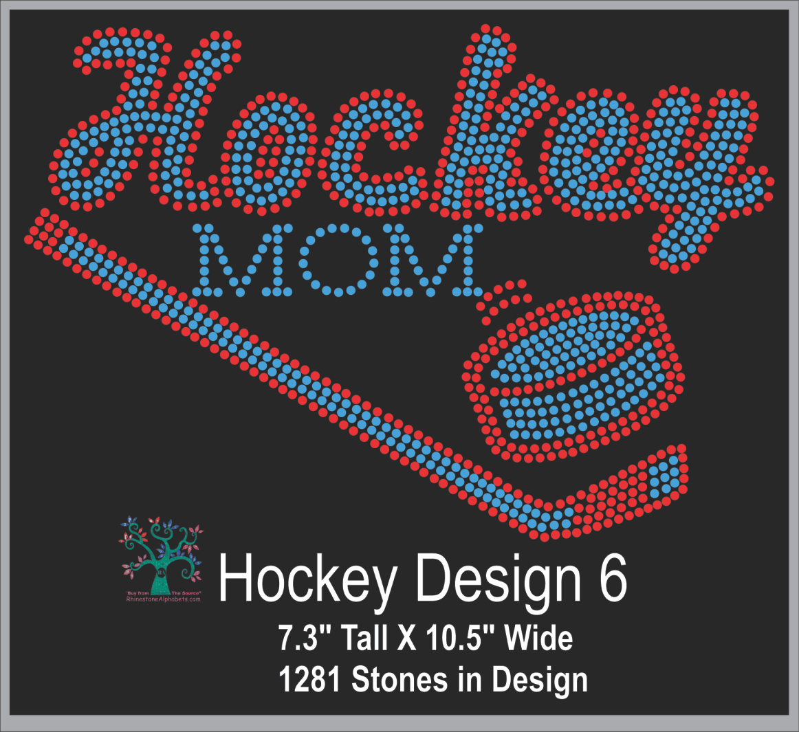 Hockey Design 6 ,TTF Rhinestone Fonts & Rhinestone Designs