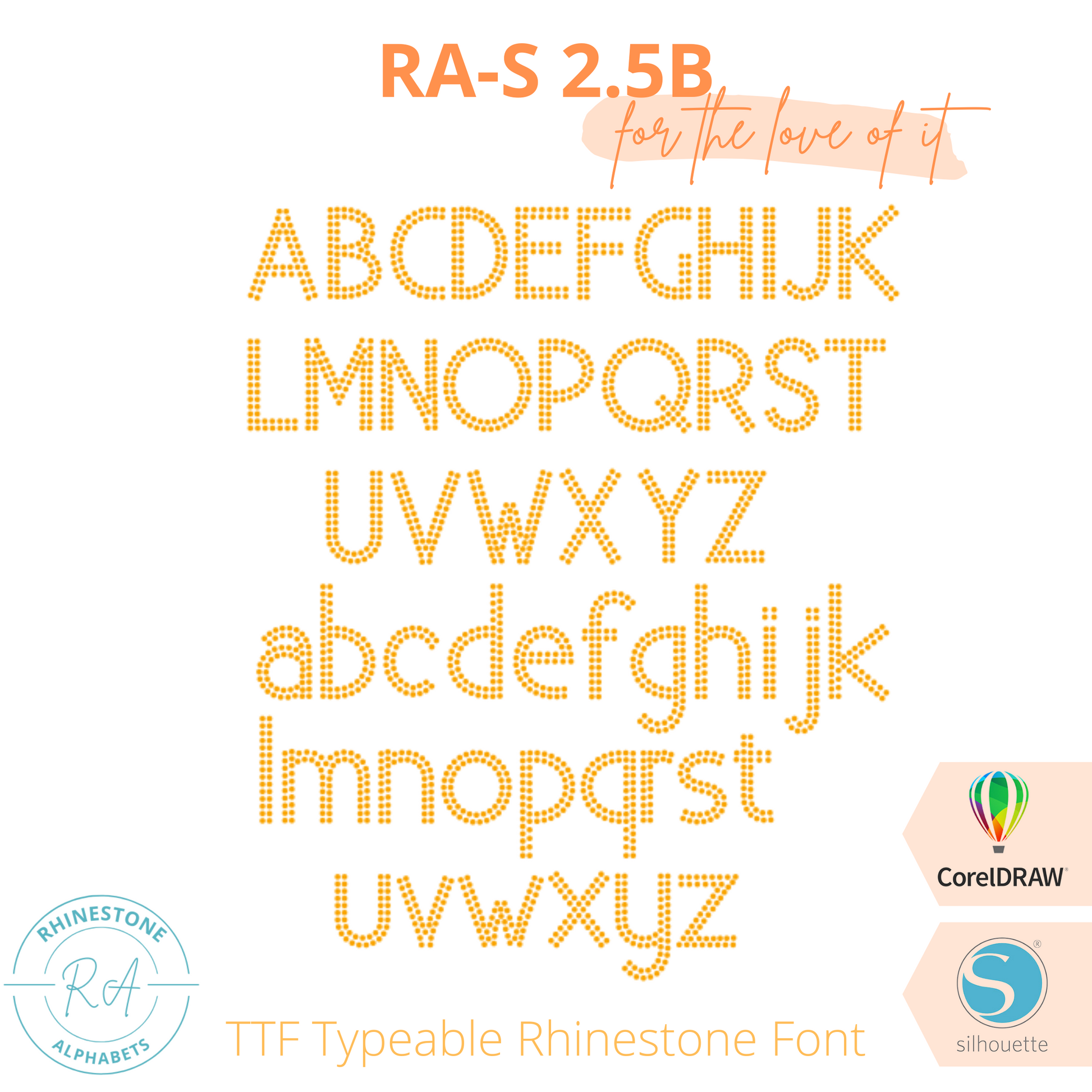 RA-S Round 2.5B - RhinestoneAlphabets