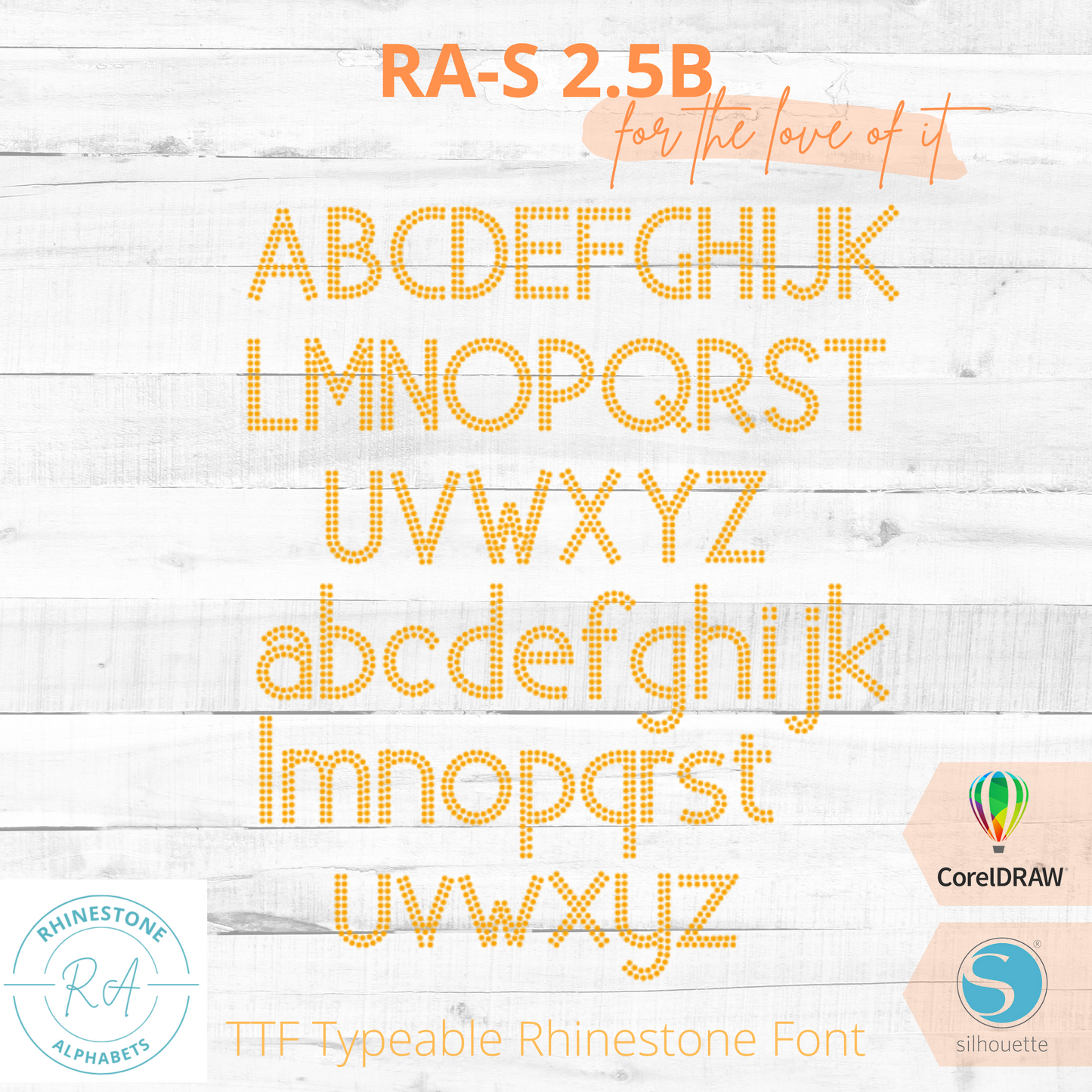 RA-S Round 2.5B - RhinestoneAlphabets