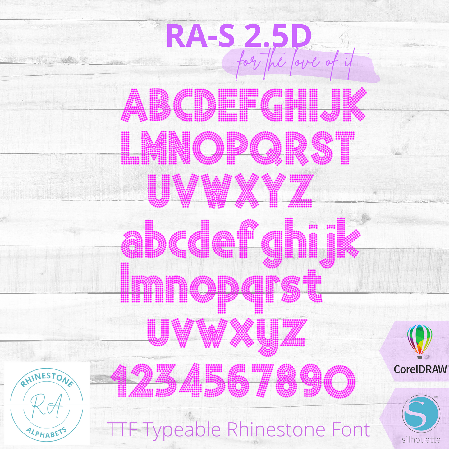 RA-S Round 2.5D - RhinestoneAlphabets