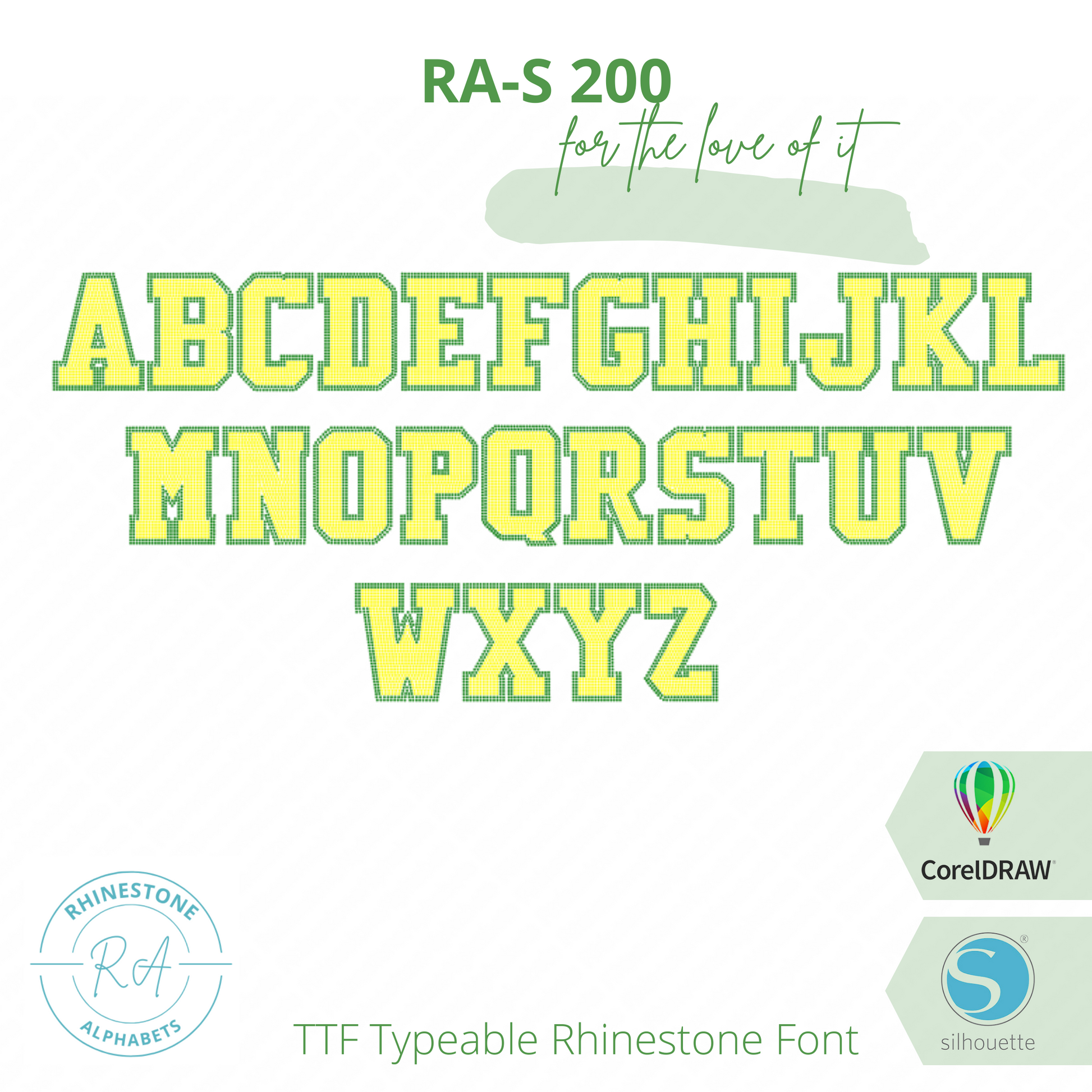RA-S 200 Combo - RhinestoneAlphabets