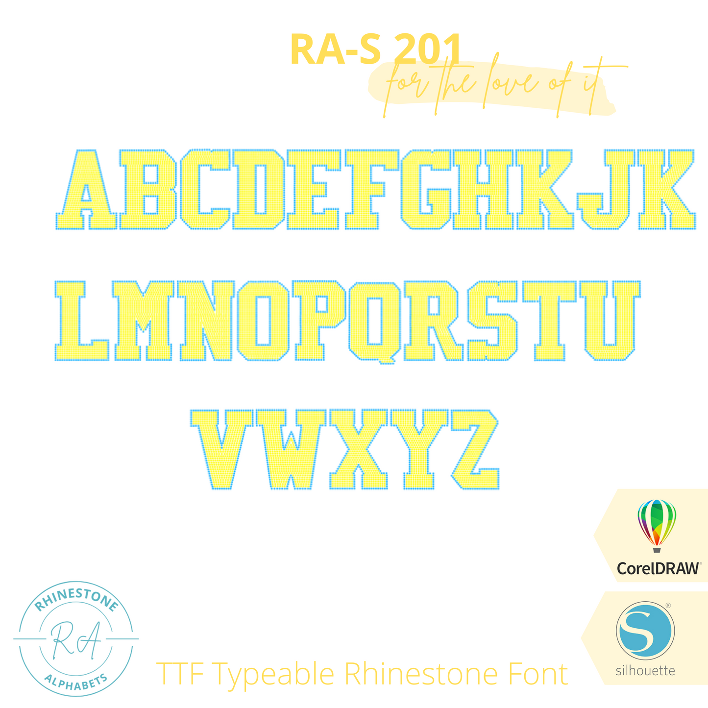 RA-S 201 Combo - RhinestoneAlphabets
