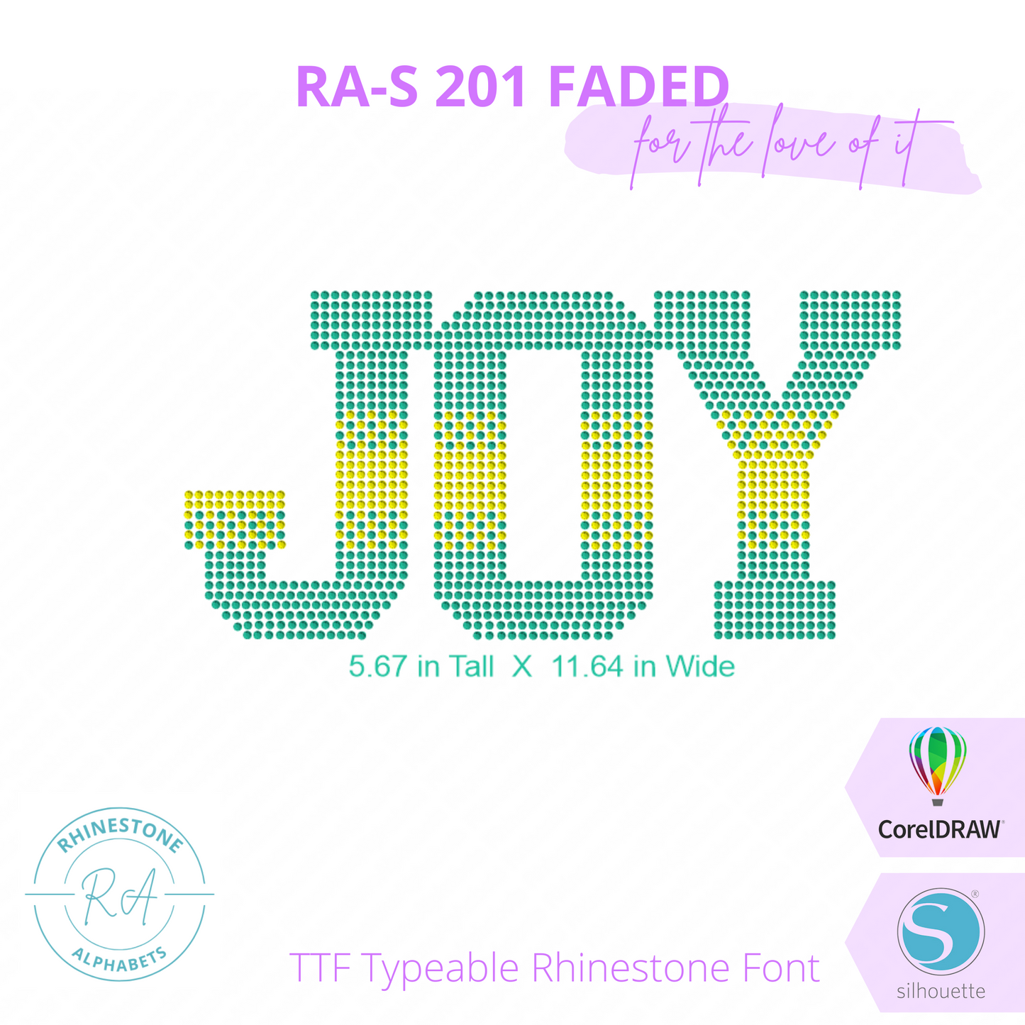 RA-S 200 Faded Combo - RhinestoneAlphabets