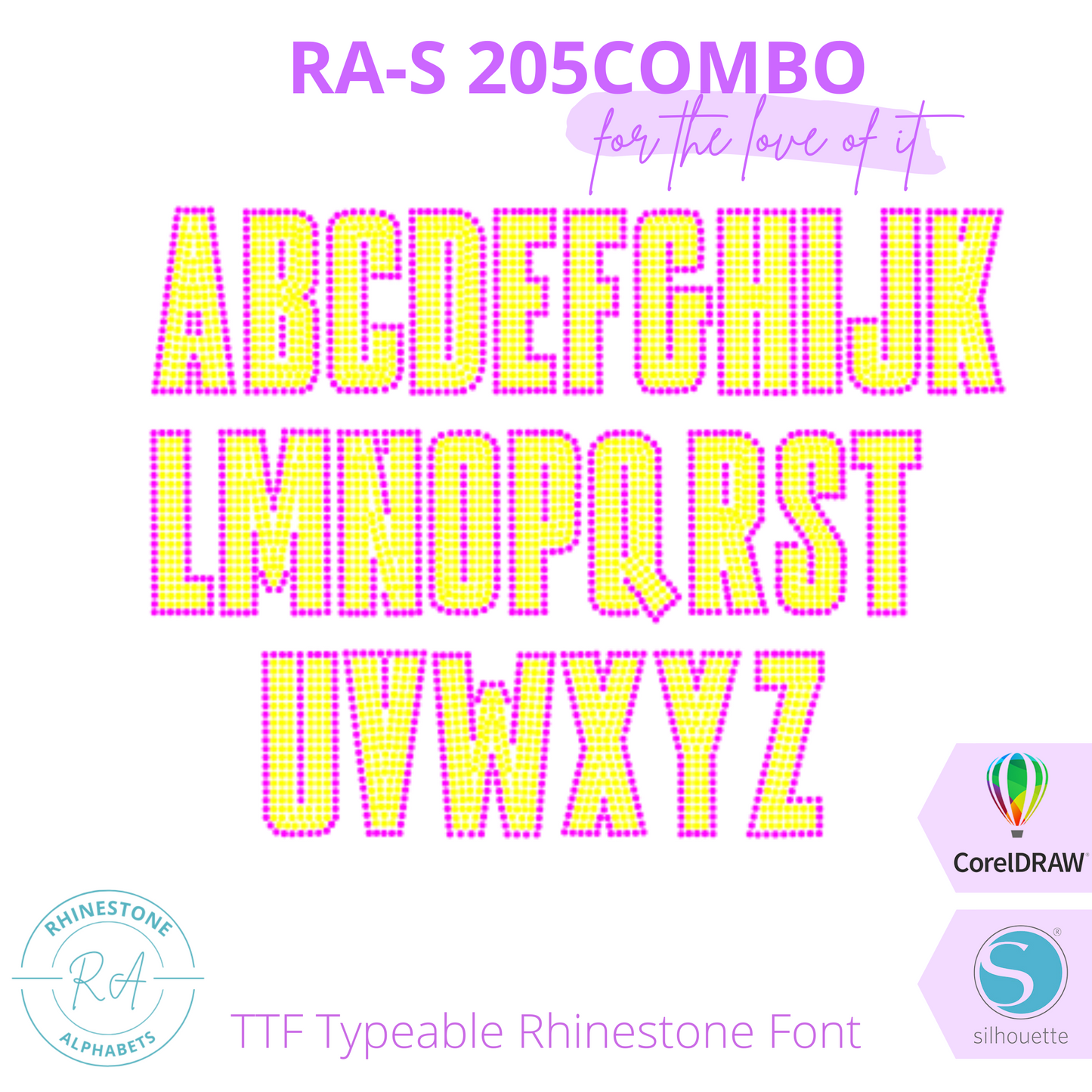 RA-S 205 Combo - RhinestoneAlphabets