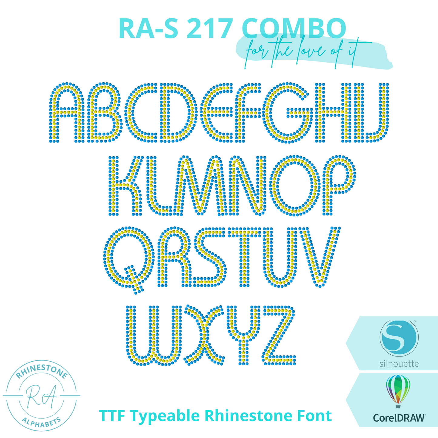 RA-S 217 Combo - RhinestoneAlphabets