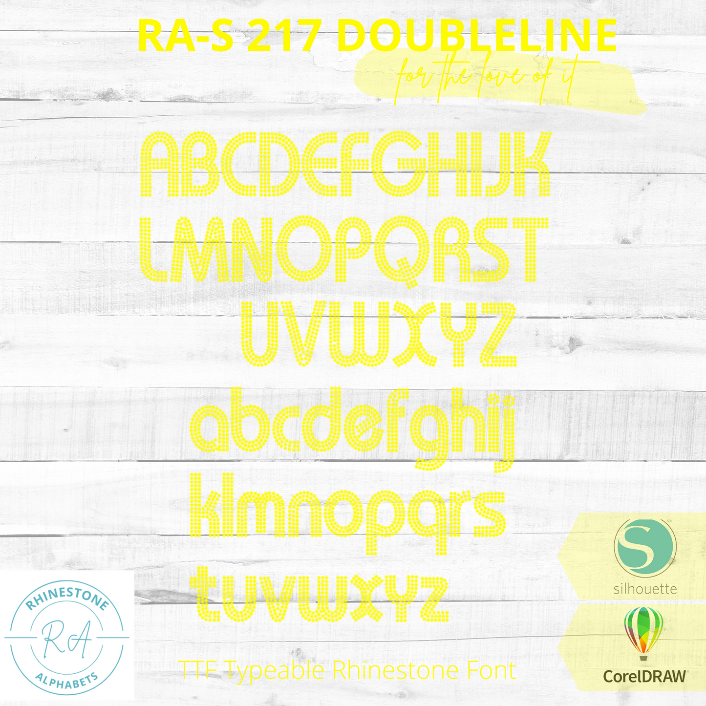 RA-S 217 Doubleline - RhinestoneAlphabets