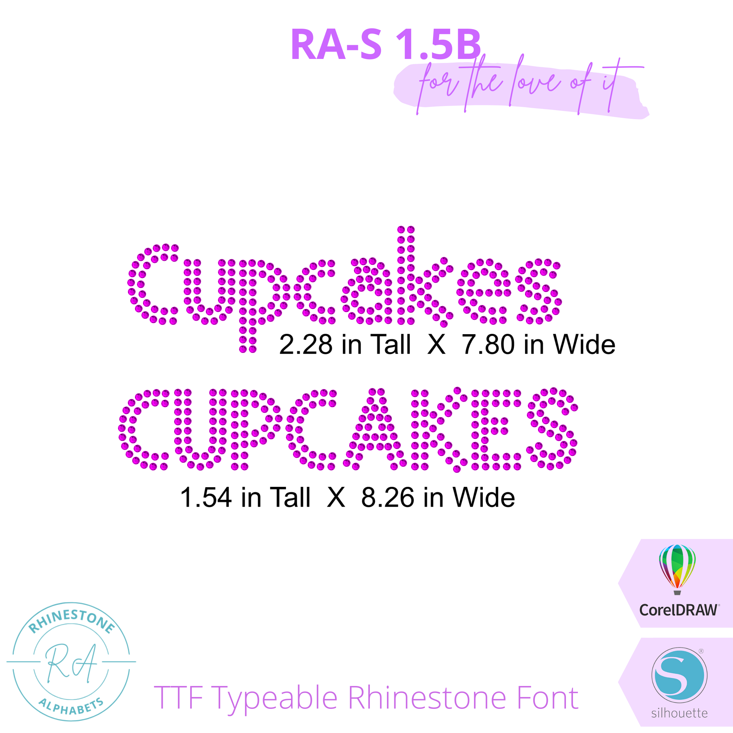 1 Inch Fonts – RhinestoneAlphabets