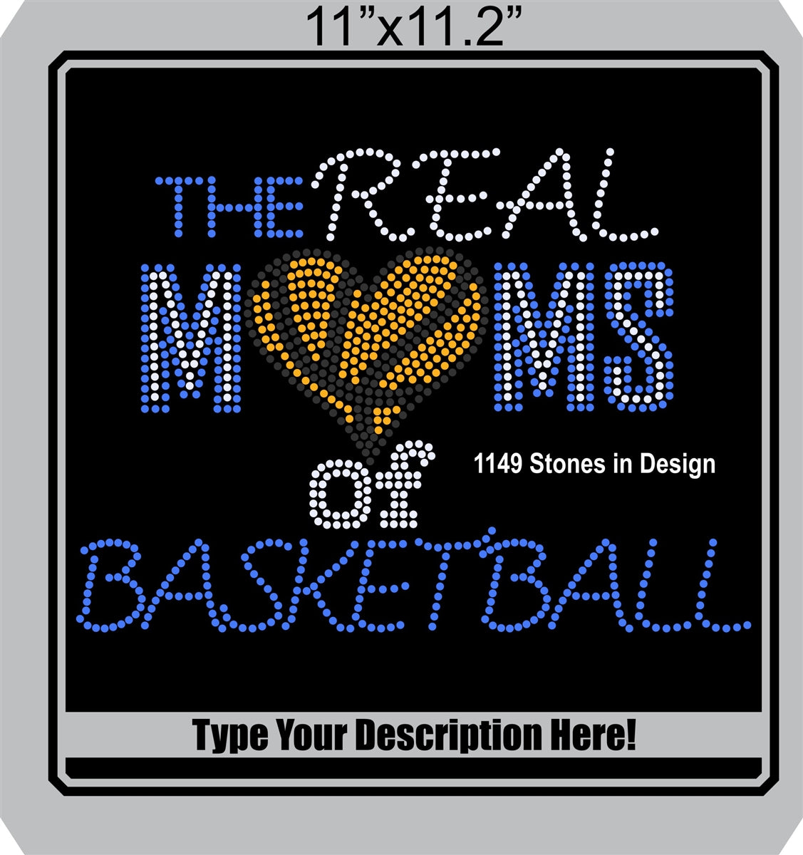 Real Moms of Baskeball Combo ,TTF Rhinestone Fonts & Rhinestone Designs