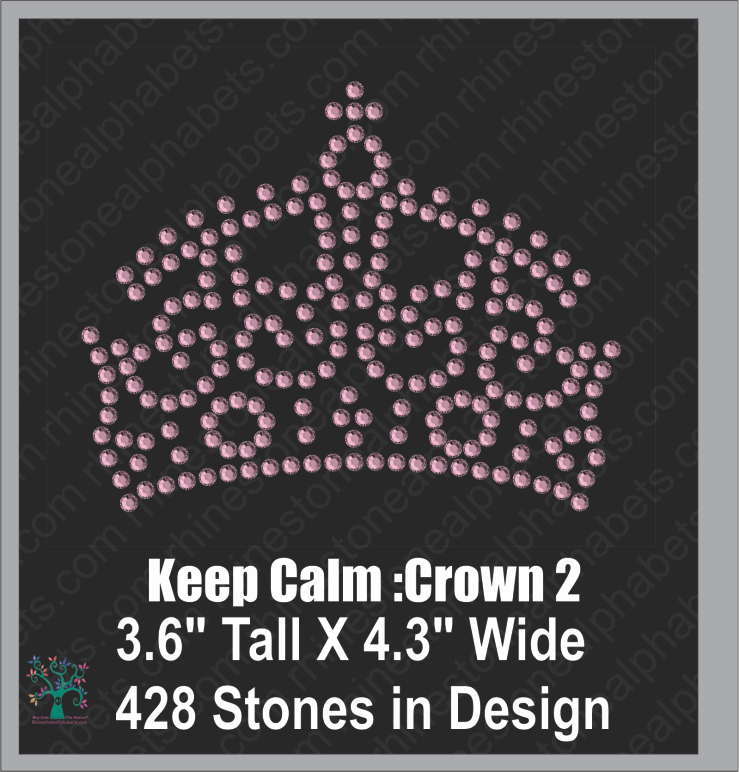 Keep Calm Crown 2 ,TTF Rhinestone Fonts & Rhinestone Designs
