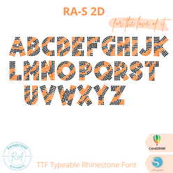 RA-S Round 2D - RhinestoneAlphabets