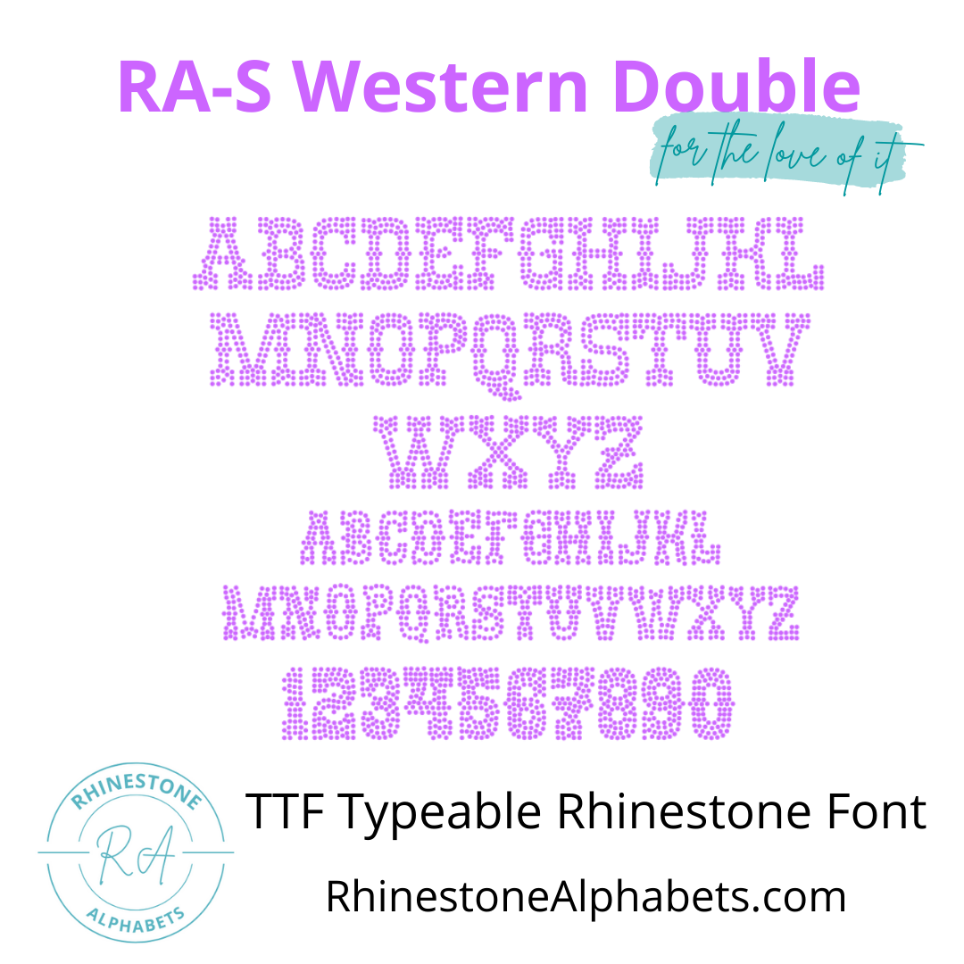 RA-S Western Double - RhinestoneAlphabets