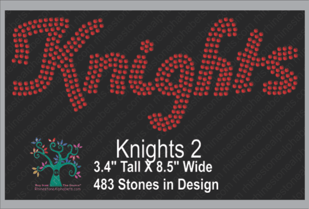 Kinghts 2 ,TTF Rhinestone Fonts & Rhinestone Designs