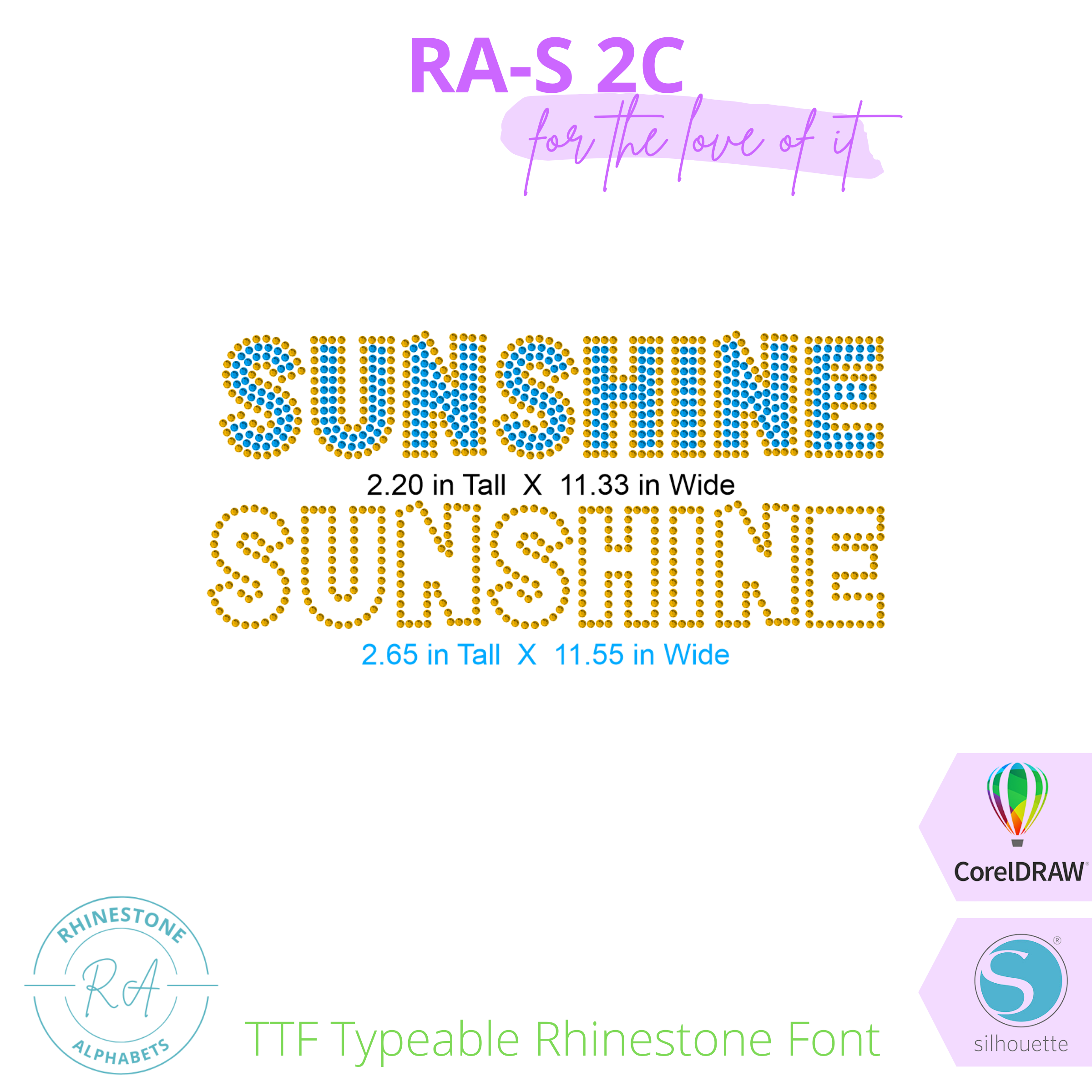 Easy Two Color Font Two Color Combo Fonts – RhinestoneAlphabets