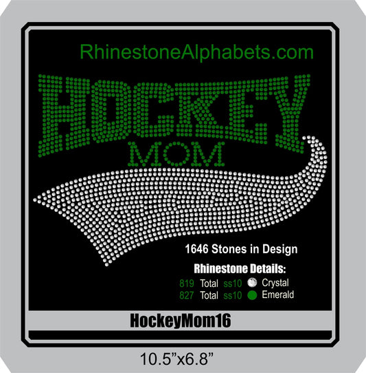 Hockey Mom 16 ,TTF Rhinestone Fonts & Rhinestone Designs