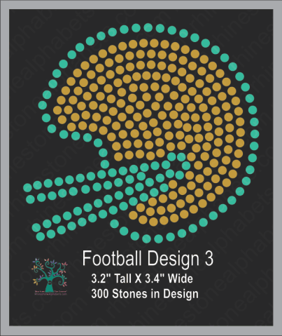 Football Design 3 ,TTF Rhinestone Fonts & Rhinestone Designs