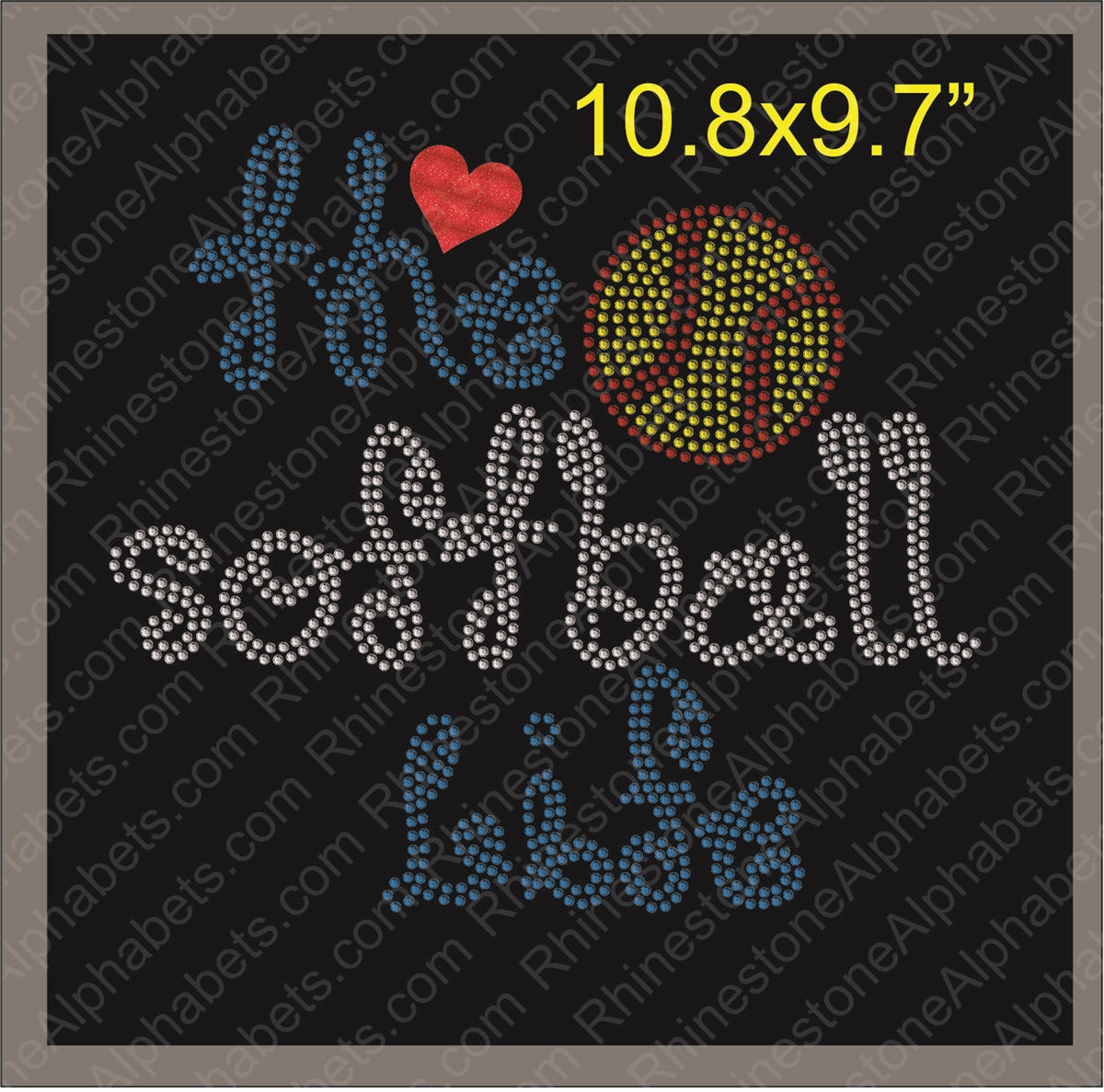 Love the Softball Life ,TTF Rhinestone Fonts & Rhinestone Designs