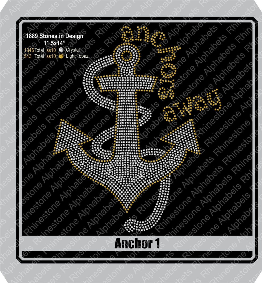 Anchor 1 ,TTF Rhinestone Fonts & Rhinestone Designs