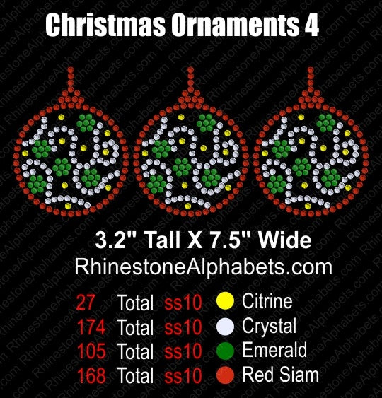 Christmas Ornament 4 ,TTF Rhinestone Fonts & Rhinestone Designs
