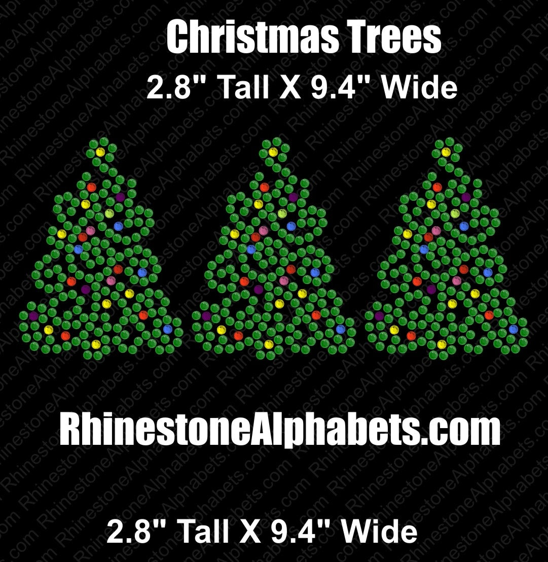 Christmas Trees... ,TTF Rhinestone Fonts & Rhinestone Designs