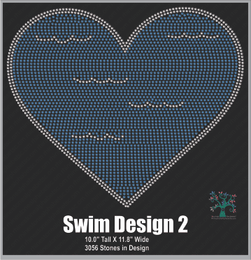 Swim Design 2 ,TTF Rhinestone Fonts & Rhinestone Designs