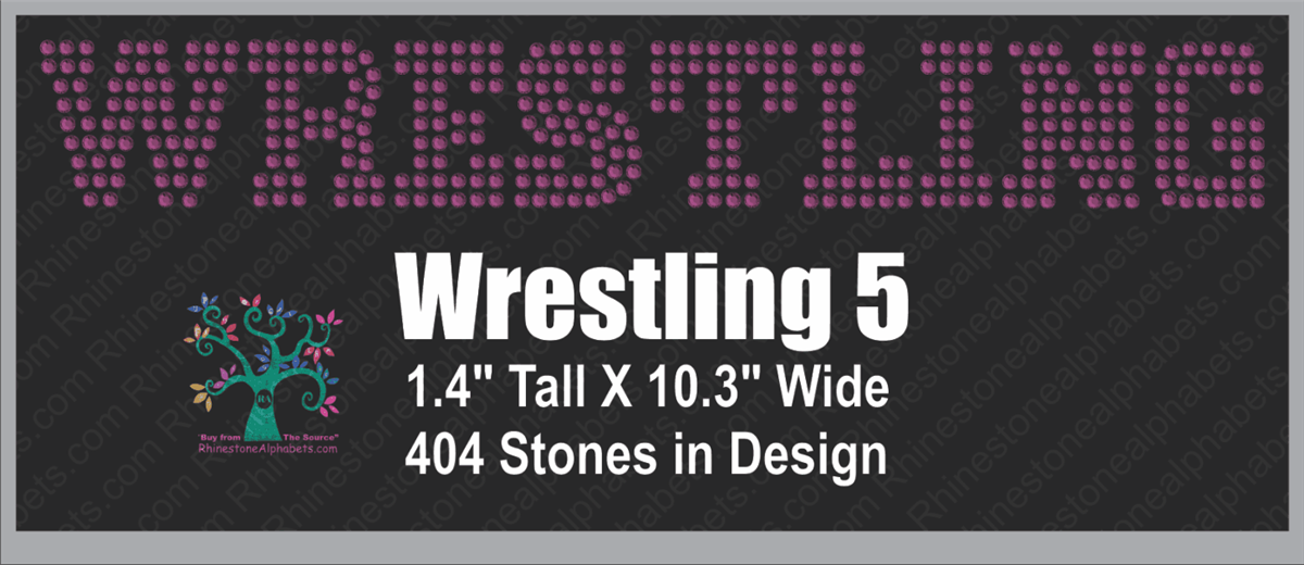 WrestlingWord 5 Rhinestone TTF  Alphabets and Rhinestone Designs