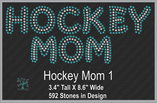 Hockey Mom 1 ,TTF Rhinestone Fonts & Rhinestone Designs
