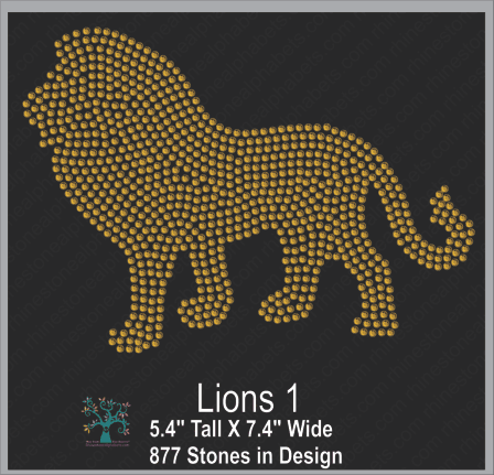 Lions Design 1 ,TTF Rhinestone Fonts & Rhinestone Designs