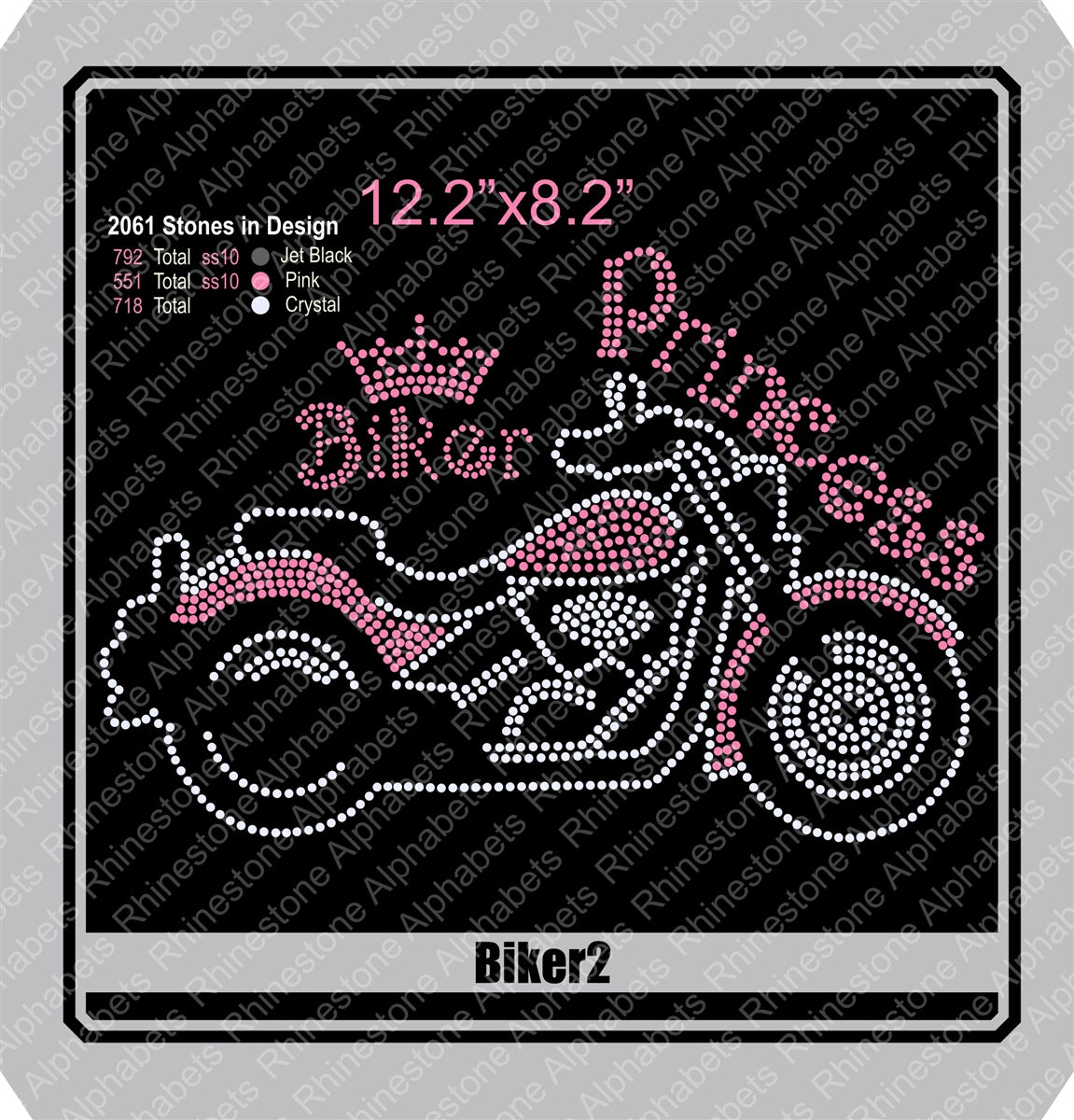 Biker2 ,TTF Rhinestone Fonts & Rhinestone Designs