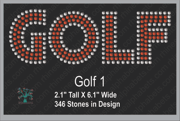 Golf 1 – RhinestoneAlphabets