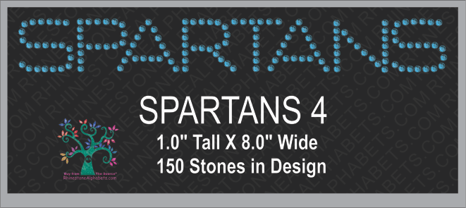 Spartans Word  4 ,TTF Rhinestone Fonts & Rhinestone Designs