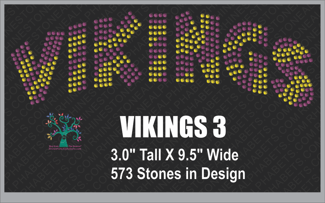 Vikings Word  Rhinestone TTF  Alphabets and Rhinestone Designs