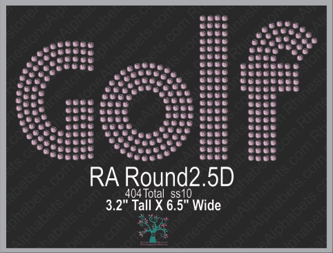 RA Round2.5D ,TTF Rhinestone Fonts & Rhinestone Designs