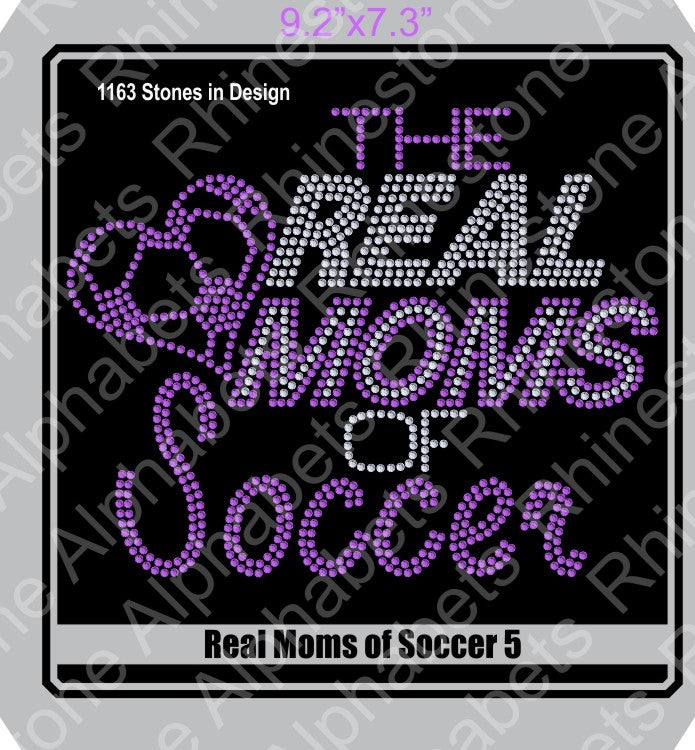 Real Moms of Soccer 5 ,TTF Rhinestone Fonts & Rhinestone Designs
