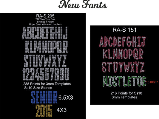 Holiday Deal 1 ,TTF Rhinestone Fonts & Rhinestone Designs
