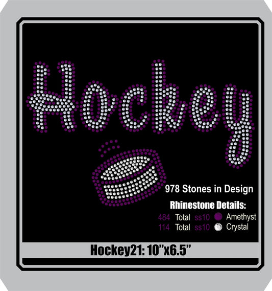 Hockey 21 ,TTF Rhinestone Fonts & Rhinestone Designs