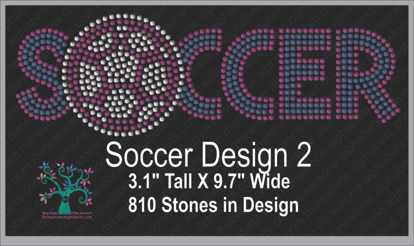 Soccer Design 2 ,TTF Rhinestone Fonts & Rhinestone Designs