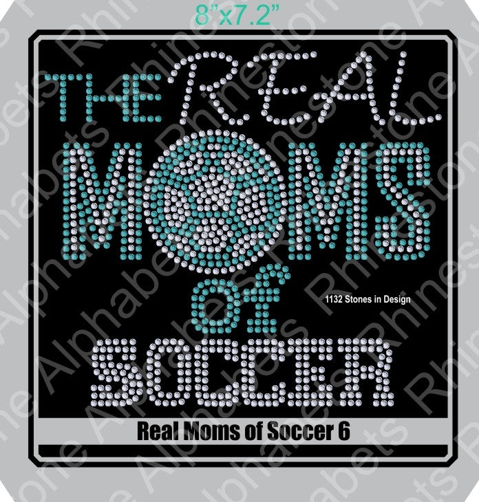 Real Moms of Soccer 6 ,TTF Rhinestone Fonts & Rhinestone Designs