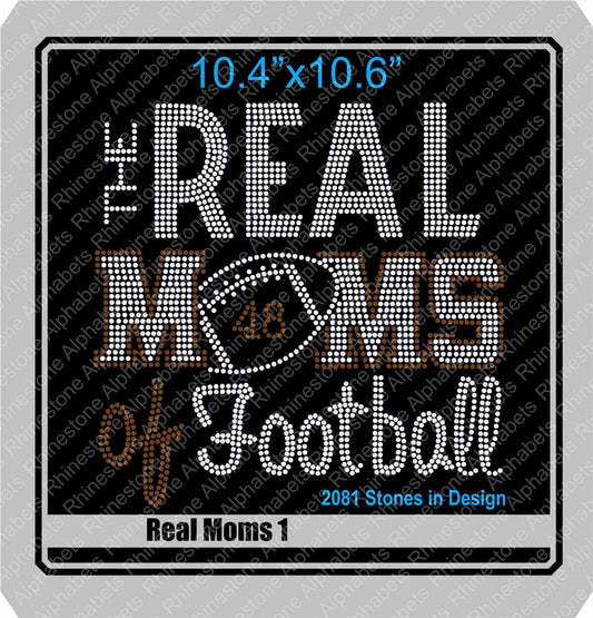 Real Moms of Football 1 ,TTF Rhinestone Fonts & Rhinestone Designs