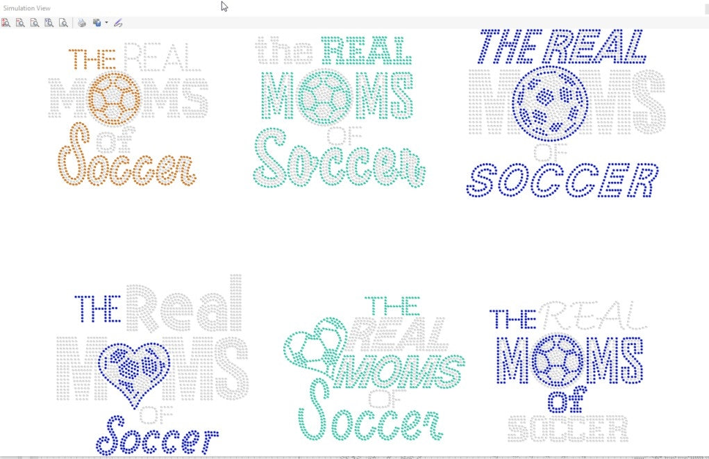 Real Moms of Soccer DSG Files (with plt) ,TTF Rhinestone Fonts & Rhinestone Designs