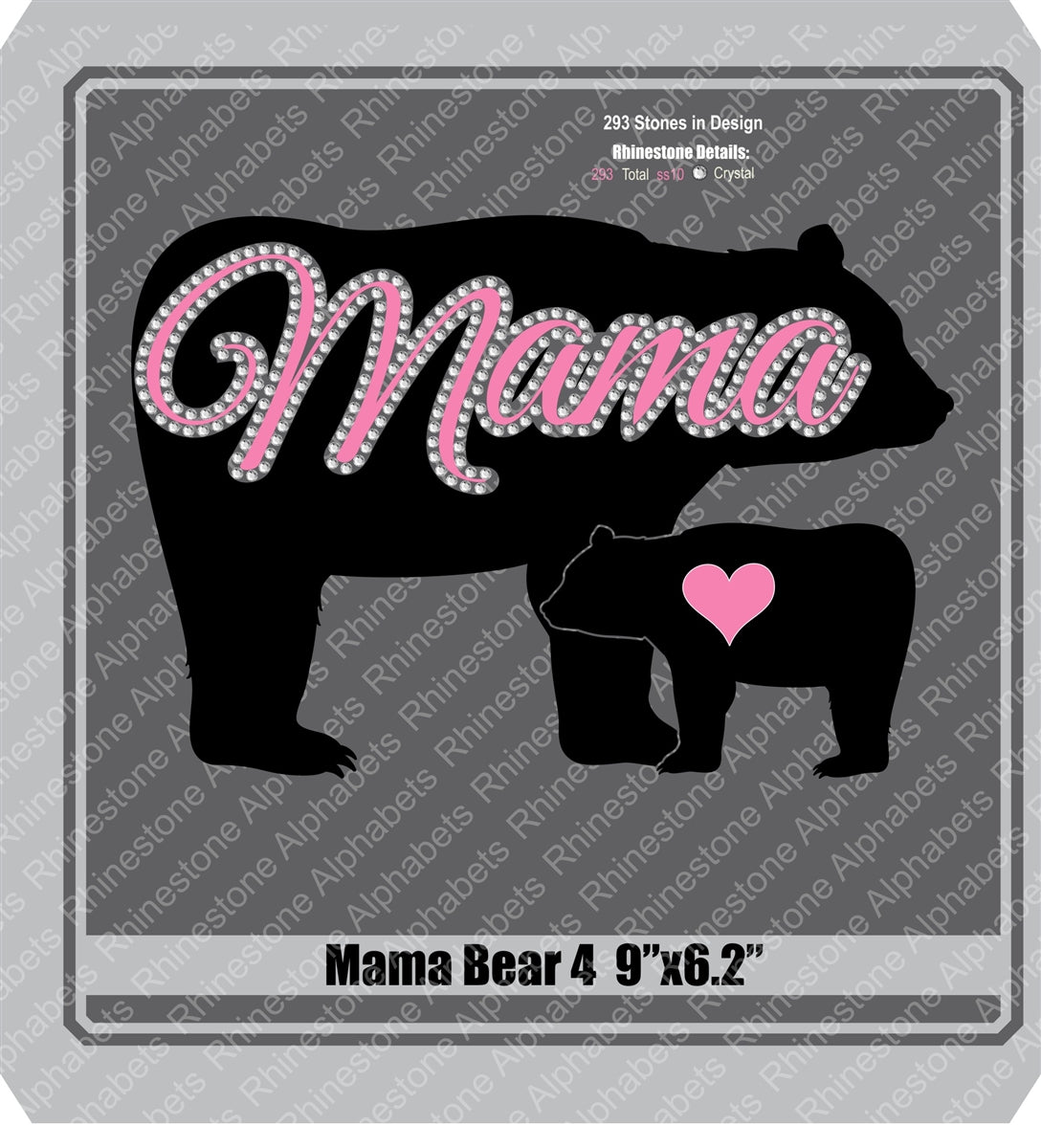 Mama Bear 4 ,TTF Rhinestone Fonts & Rhinestone Designs