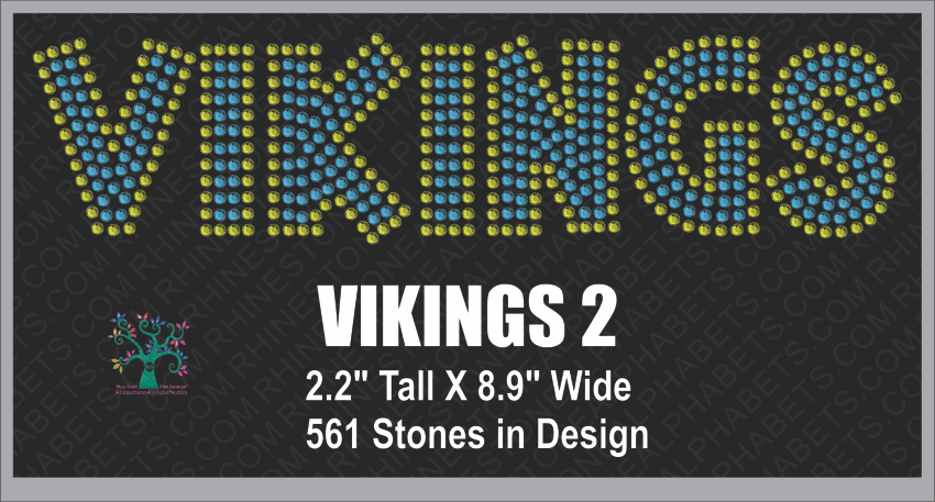 Vikings Word 2 Rhinestone TTF  Alphabets and Rhinestone Designs