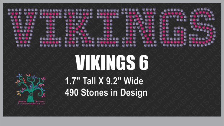 Vikings Word 6 Rhinestone TTF  Alphabets and Rhinestone Designs