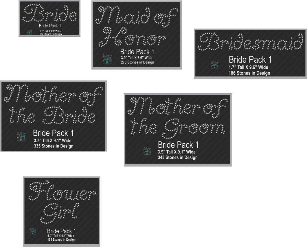 Bride 8 :Bride Pack 1 ,TTF Rhinestone Fonts & Rhinestone Designs