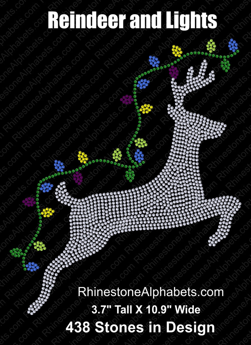 Reindeer and Lights ,TTF Rhinestone Fonts & Rhinestone Designs