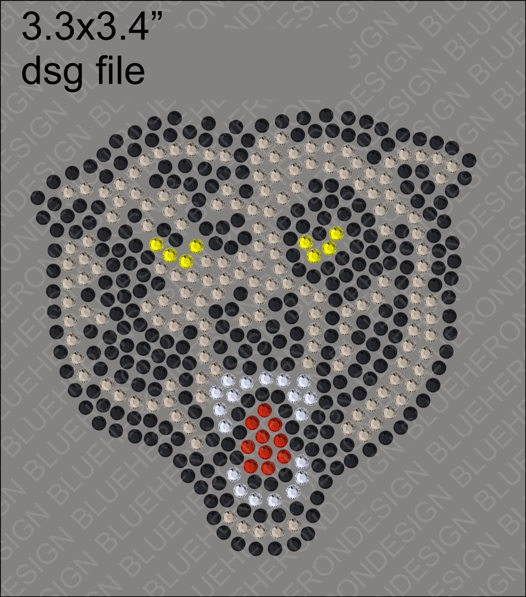 Tiny Bears DSG File ,TTF Rhinestone Fonts & Rhinestone Designs