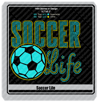 Soccer Life ,TTF Rhinestone Fonts & Rhinestone Designs